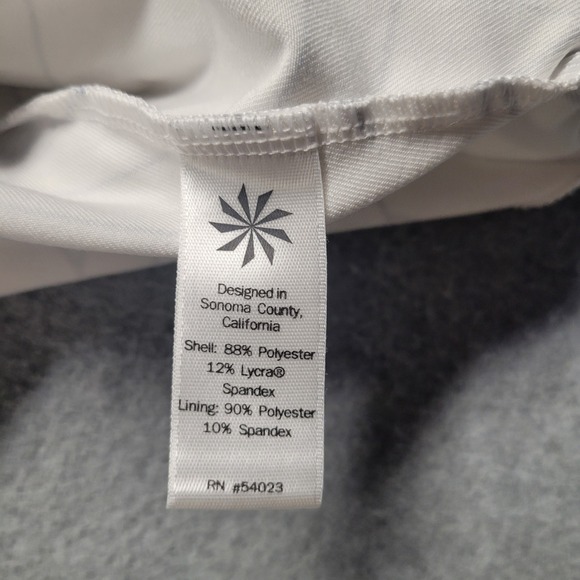 Athleta White Navy‎ Blue Angular Optimism Racerback Tank Top Women's Small Gym - Picture 6 of 8